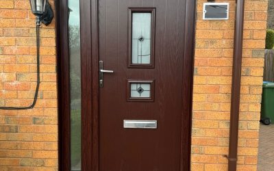 Rosewood Composite Door Installed in East Kilbride, Lanarkshire