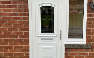 White uPVC Front Door Installation in Stewarton, Ayrshire